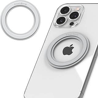 SleekStrip Mag Ring MagSafe Magnetic Ring Adapter for iPhone Android Kindle Strong Adhesive MagSafe Sticker for Phone Case Back of Phone Magnetic Converter Kit Accessory