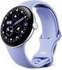 Google Pixel Watch 4 41 mm - Android smartwatch with Domed Display, Comprehensive Health and Fitness Tracking and Help from Gemini - Polished Silver Aluminium Case - Iris Active Band - LTE