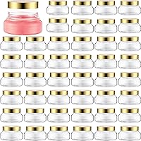 Vista 7 de Mumufy tarros de plástico transparente con tapas, recipientes de plástico redondos vacíos, contenedores de viaje para cremas, tarros cosméticos