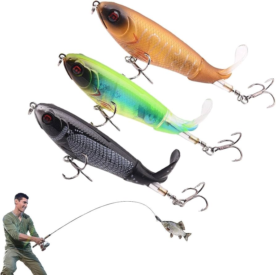 トップウォータールアー Amazon.co.jp: ワッパープロッパー - 回転テール付きバス トップ