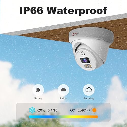 Miniatura 8 de Anpviz Sistema de cámara de seguridad PoE de 8 canales con audio bidireccional, 4 cámaras IP de torreta con cable de 6 MP con detección de vehículos