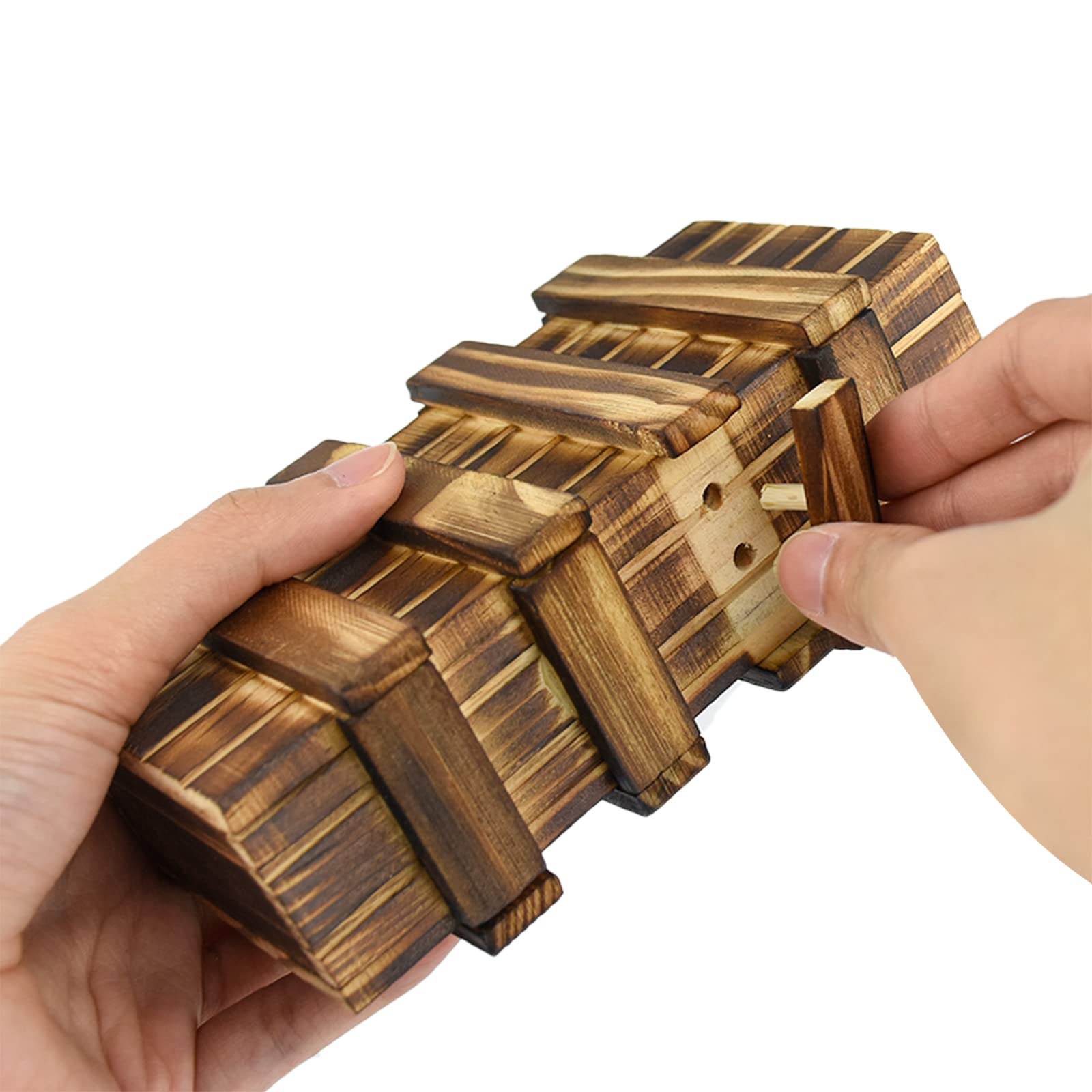 Caja Secreta Rompecabezas Madera, Caja Mágica Rompecabezas de Madera con 2 Compartimentos, Juegos de Logica Inteligencia, Caja Secreta Puzzles para Adultos Niños
