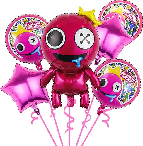 Miniatura 6 de 12 globos de fiesta de amigos del arco iris, globos de aluminio para decoración de fiesta de cumpleaños de amigos del arcoíris, suministros de