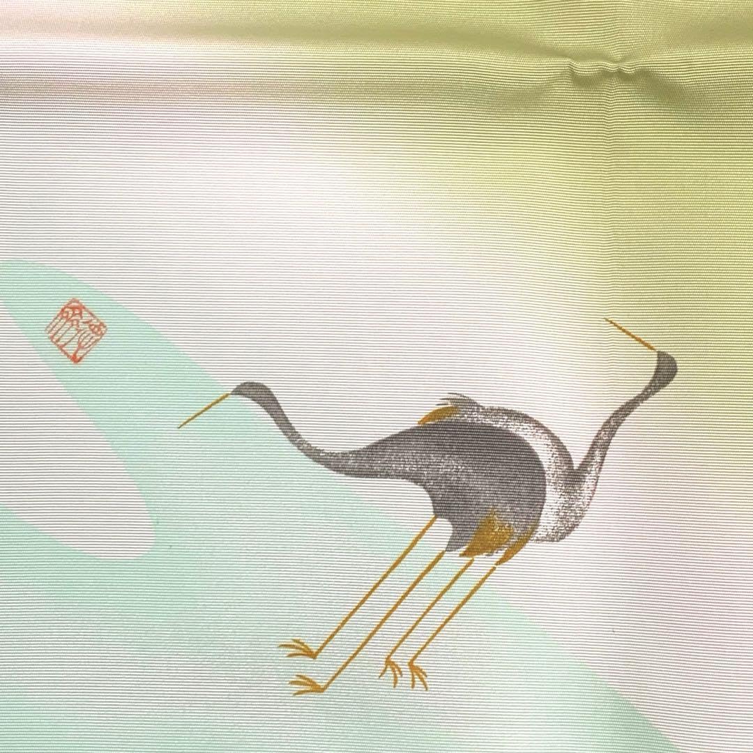 帛紗1 友禅岸うぐいす色】北村徳齋