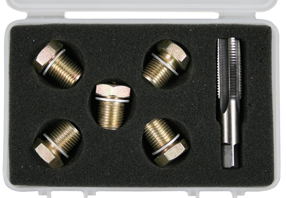 SW-Stahl Kit Riparazione Filettatura M15 x 1.5 Tappi Olio e Sfiato, 11 | Assortimento di riparazione per coppa dell'olio motore con inserti filettati e tappi di scarico sostitutivi, 03010L