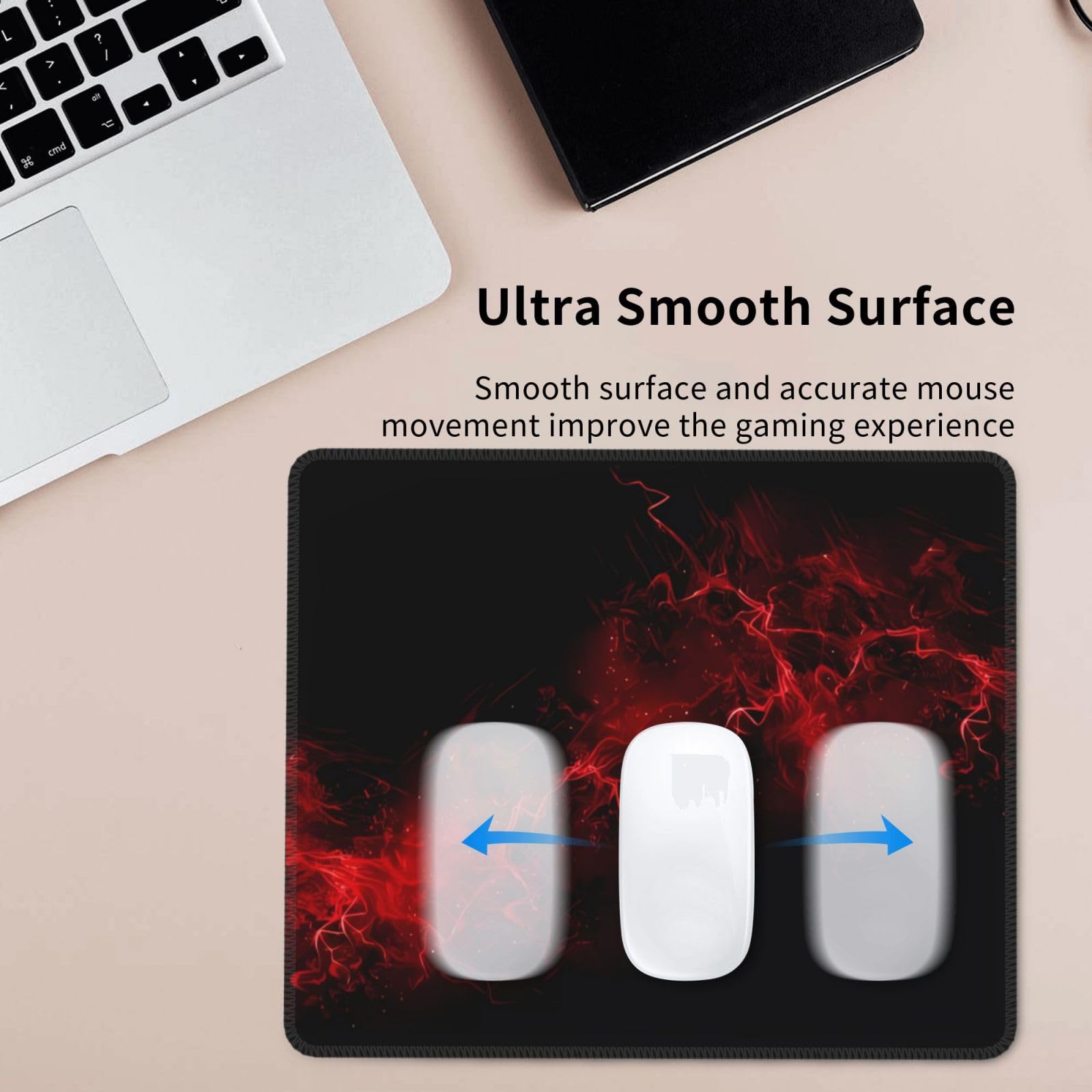 Tappetino Per Mouse Personalizzato 24x20 Cm, Superficie In Tessuto Liscio, Base In Gomma Antiscivolo, Spesso 3 Mm, Lavabile E Anti-sbiadimento, Per Ufficio E Gaming - 3