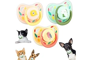 3-Pack Calming Chew Toys for Dogs & Puppies - Silicone Pet Pacifiers to Soothe Anxieties