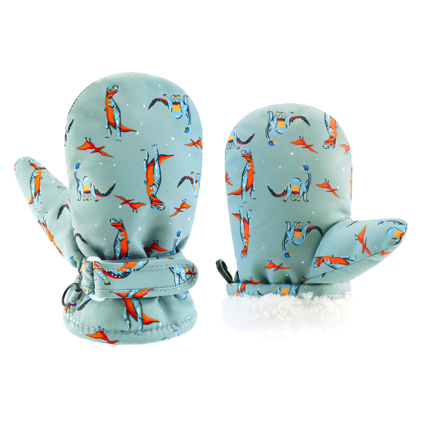 BAVST Toddler Waterproof Mittens Fleece Lined Baby Boys Girls Winter Warm Glove Kids Snow Infant Ski Mitten for 3M-5T