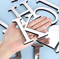 Vista 26 de PATIKIL Adhesivos de pared de acrílico 3D con letras B, autoadhesivas, para decoración del hogar, letrero artístico, para bricolaje, decoración