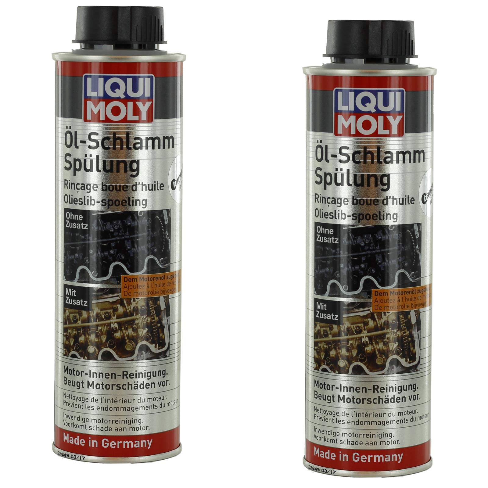 2 x Liqui Moly 5200 Olio di Fango Scarico Motore Pulitore Motore Scarica 300 Ml