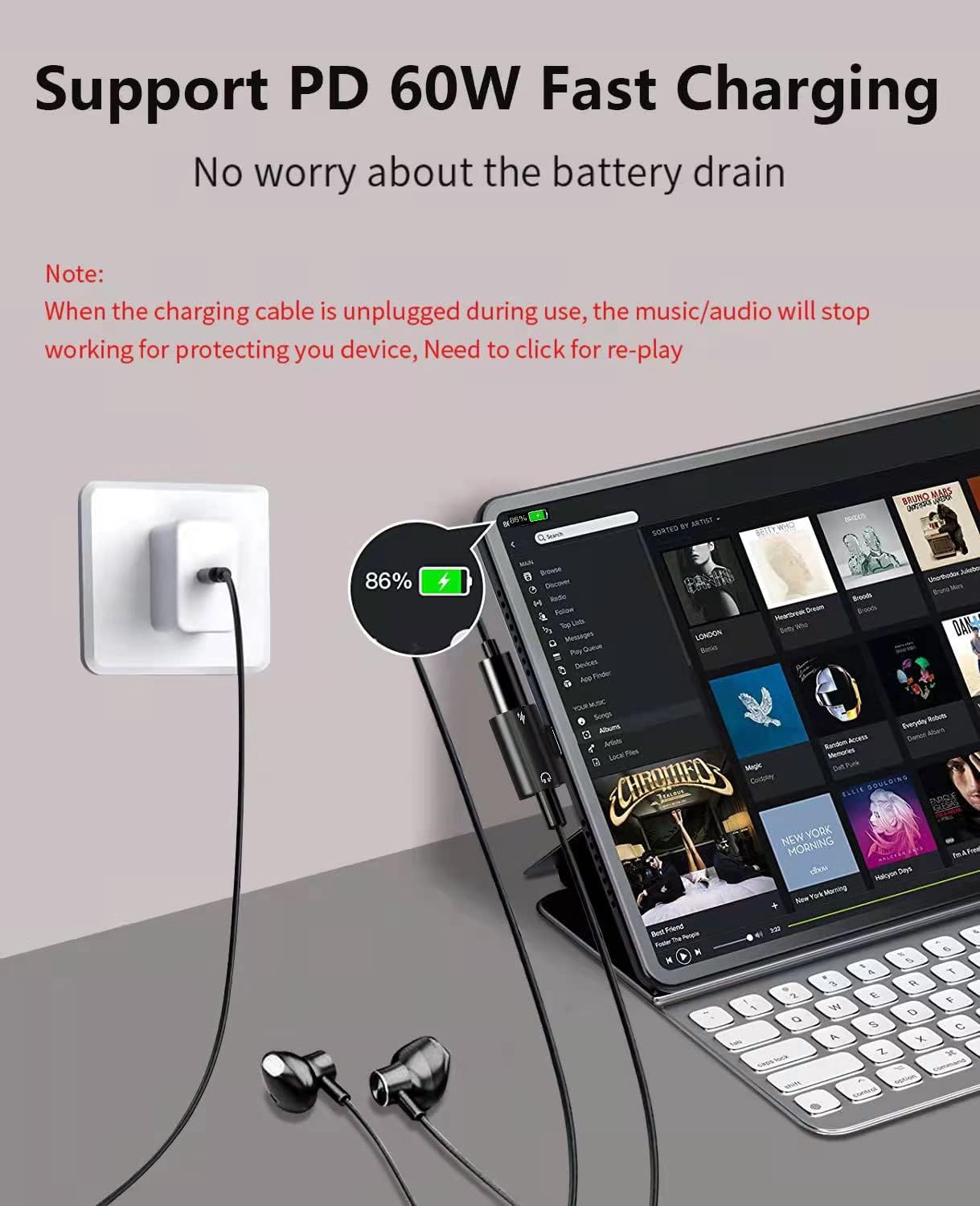 Samsung Galaxy S23+ Headphone Adapter, 2 in 1 USB C to 3.5mm Headphone Adapter with Safe 60W PD Fast Charging Compatible with Google Pixel 7/6/5/5XL/4, Galaxy S23/S22/S22 Ultra/S21/Note 10+