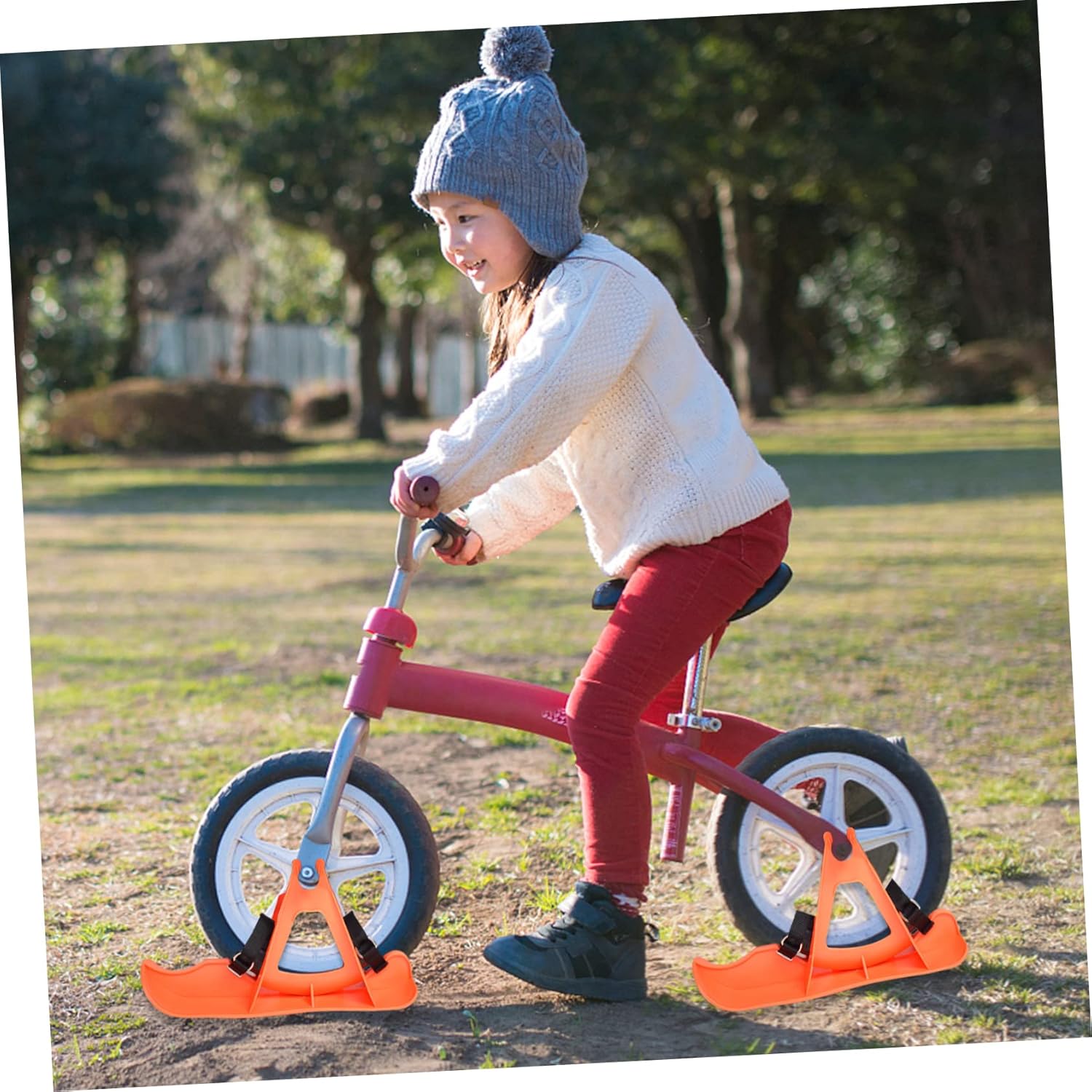 1Set Bike Stand Snowboard Shape Bike Rack for Outdoor Activities Durable Cold Resistant for Balance Bikes Winter Accessory