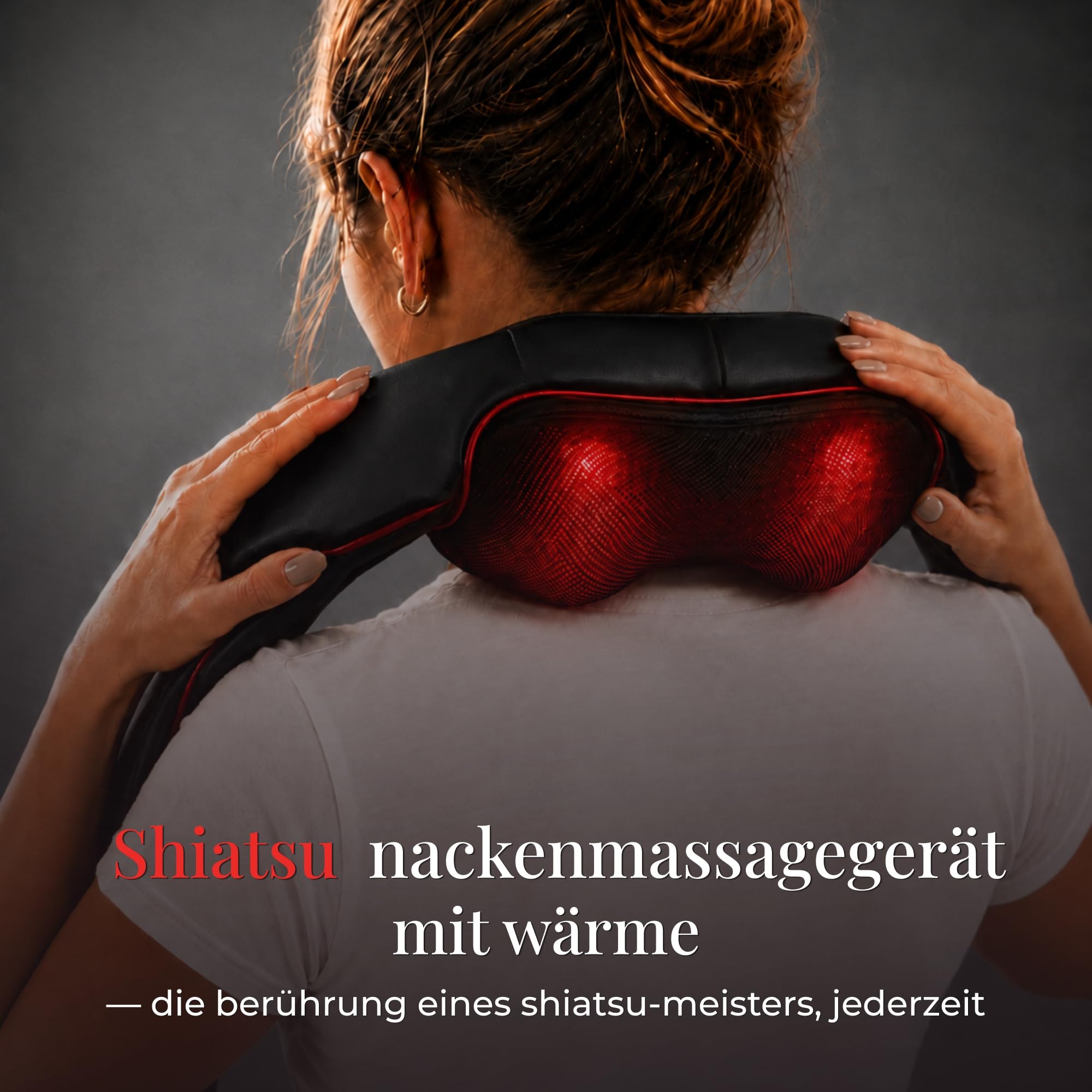 Essy Shiatsu Nackenmassagegerät mit Wärme, Schulter, Rücken, Beine | Massagegeschenk für Frauen und Männer zur Entspannung der Muskulatur