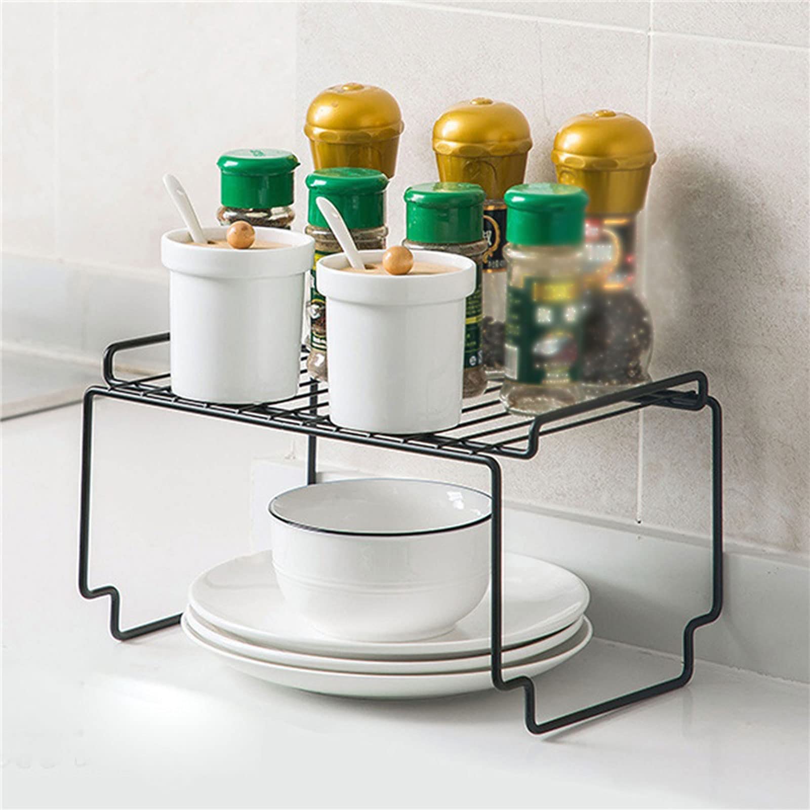 Escurridor de Cocina, Estante de Almacenamiento para Cocina, Estante para Armario, vajilla, Platos, Secado de Platos, frascos de Especias, Soporte para Botellas de condimentos, Organizador d