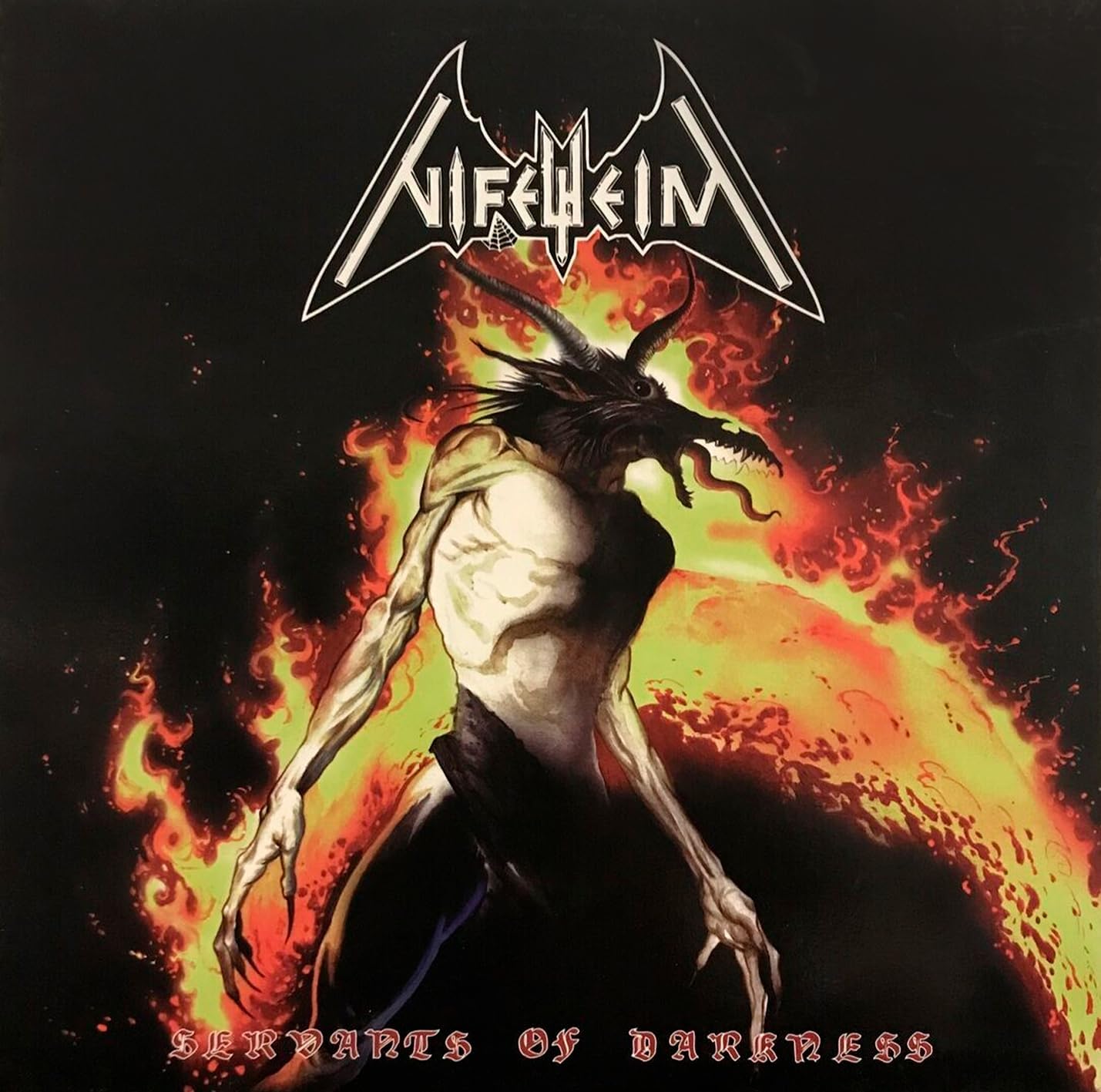 Servants Of Darkness - Orange & Red Swirl Vinyl por Nifelheim — capa do álbum