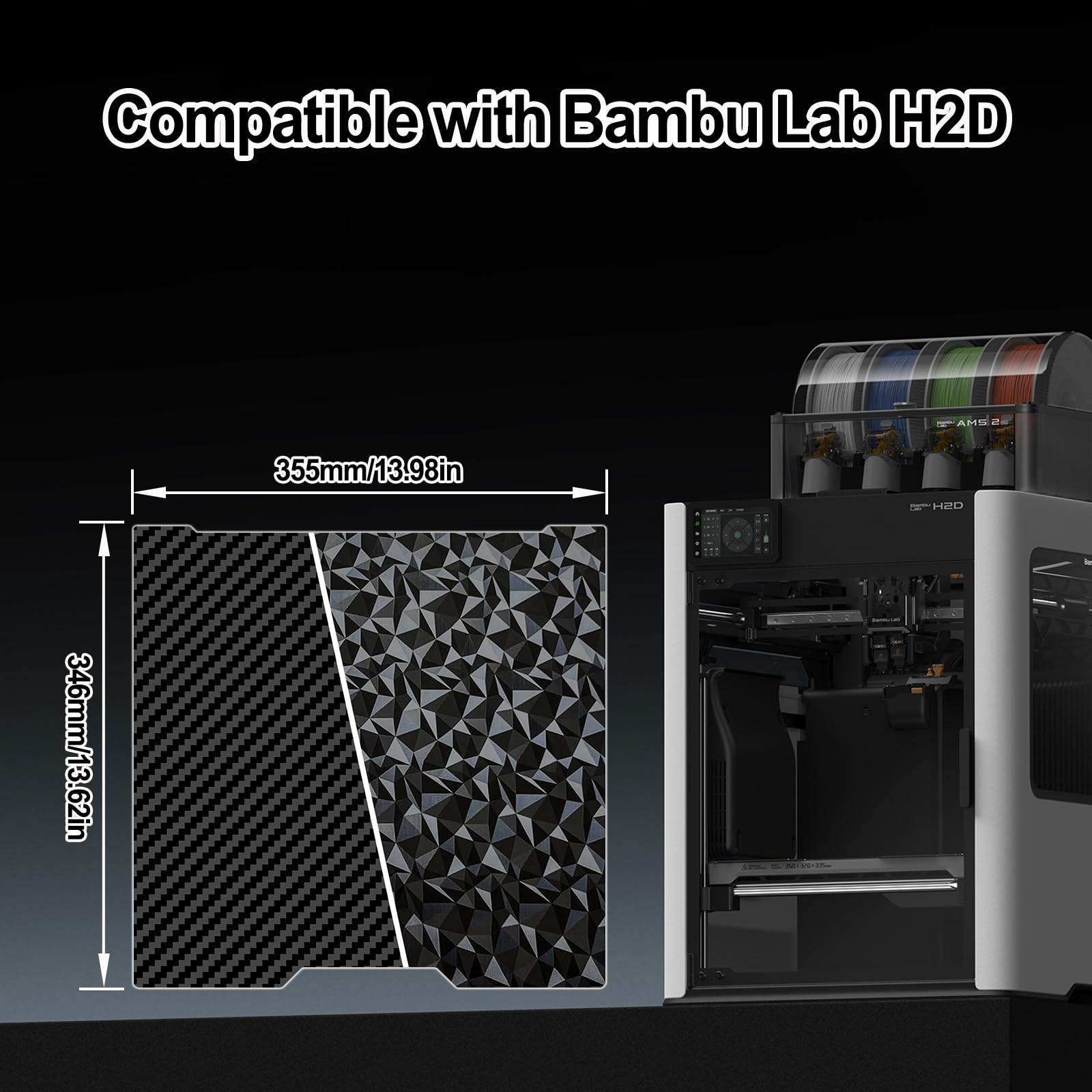 3D Drucker Bauplatte – Doppelseitige PEI‐beschichtete Federedelstahlplatte 254x368 Mm, Für Raise3d E2, 0,5 Mm Stark