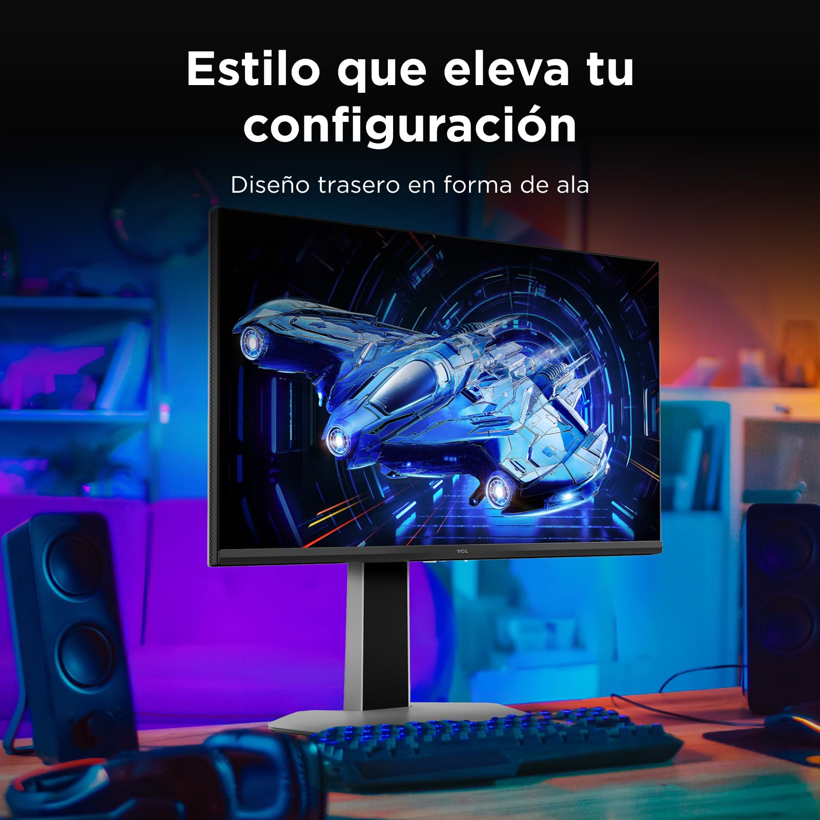 TCL 25G64 Monitor Gaming 25 Pulgadas QD-Mini LED, Full HD, 300Hz, Panel Fast-IPS, 600 nits HDR, 1ms, AMD FreeSync Premium, G-Sync Compatible