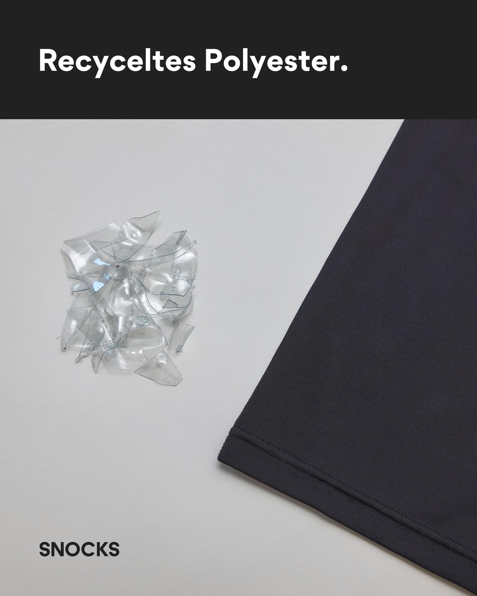 Snocks Kompressionsshorts Herren aus recyceltem Polyamid - Super Atmungsaktiv und Komfortabel - Angenehme Flache Nähte - Kein Kratzender Zettel
