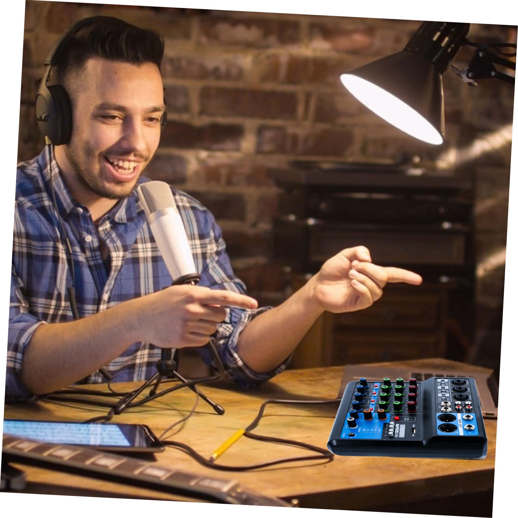 Kisangel 1set Mixer Audio Usb Per Live Streaming Interfaccia Driver Per Registrazione Insegnamento Online