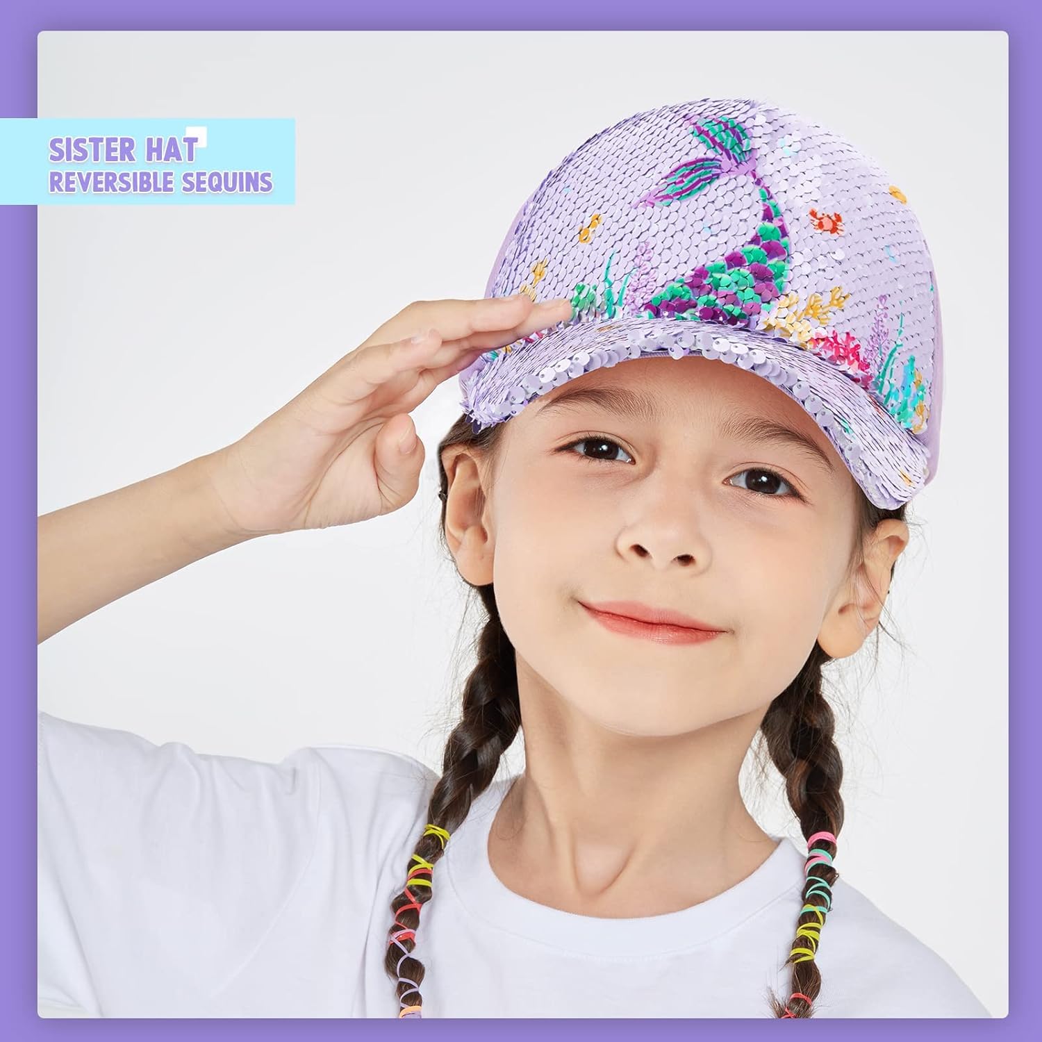 Kids Baseball Hat Unicorn Girls Baseball Cap Toddler Trucker Hat Girls Hats for Kids Ages 4-8 - Image 5