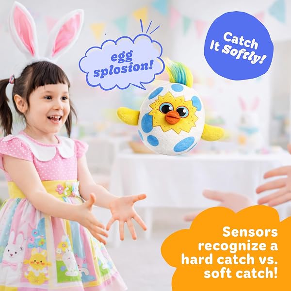 Move2Play, Easter Egg Toss Kids Game | Easter Basket Stuffer & Gift for Kids Ages 3-8+ | Hilarious Indoor/Outdoor Game | Fun Easter Toy for Toddlers, Boys & Girls - 2