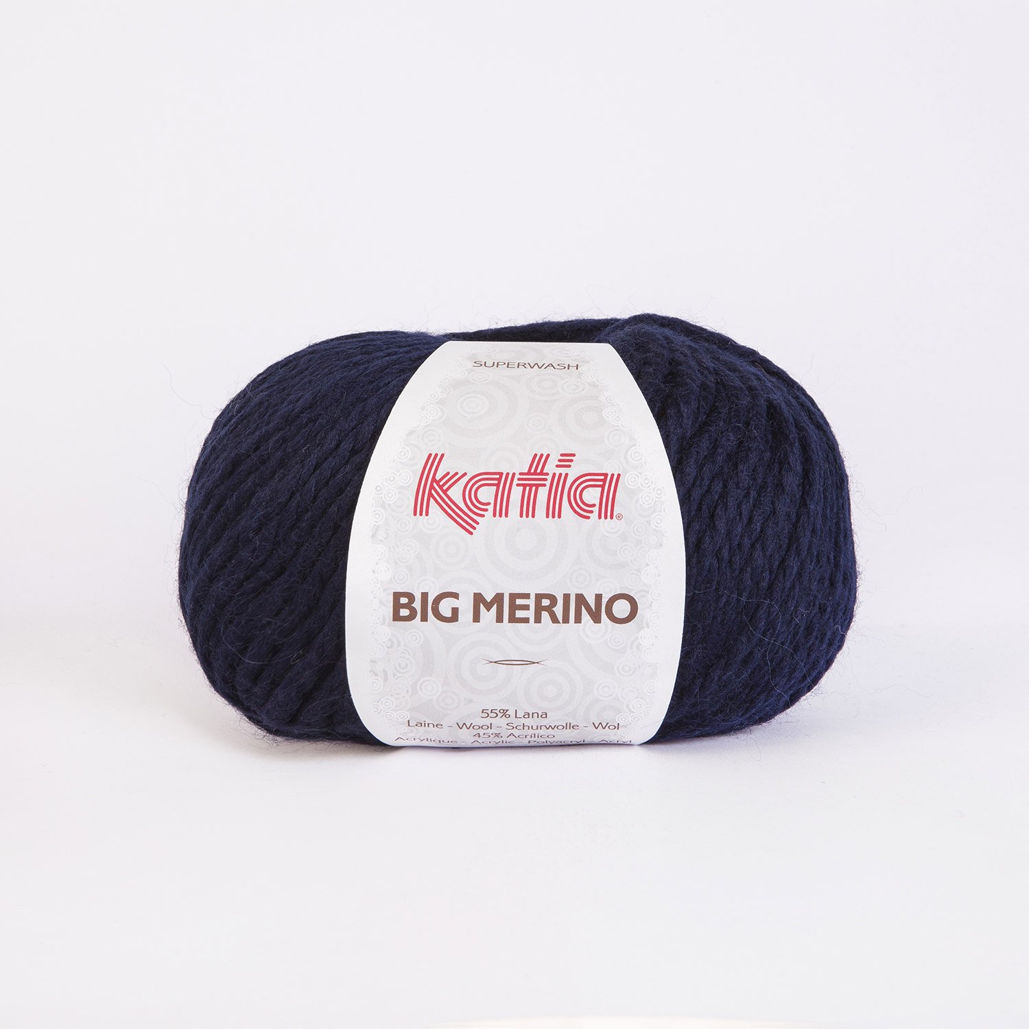 katiaBig Merino colour #005 Marine 100g balls 80m chunky 6.5 - 7mm Needles 55% Wool 45% Acrlyic