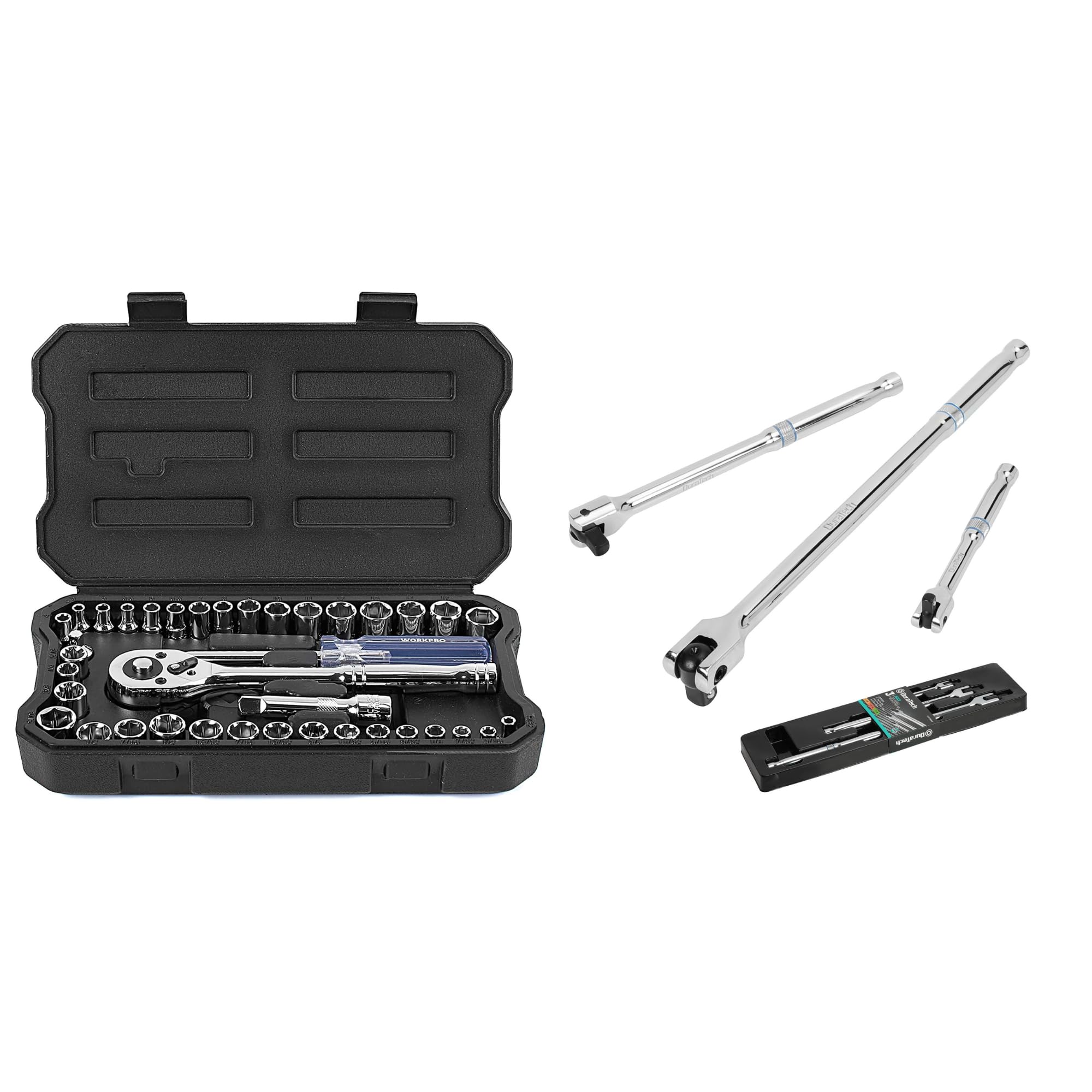 Amazon.com: WORKPRO 39-Piece Drive Socket Set 1/4''3/8'', CR-V