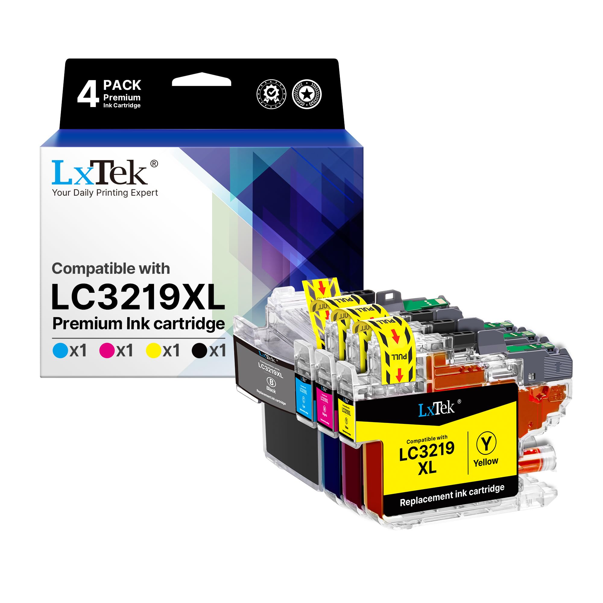 LxTek LC3219XL LC3219 Druckerpatronen LC3217 LC 3219 XL LC 3219XL Kompatibel für Brother LC3219XL LC-3219XL für Brother MFC-J5330DW Patronen MFC-J5730DW MFC-J6930DW (Schwarz, Cyan, Magenta, Gelb)
