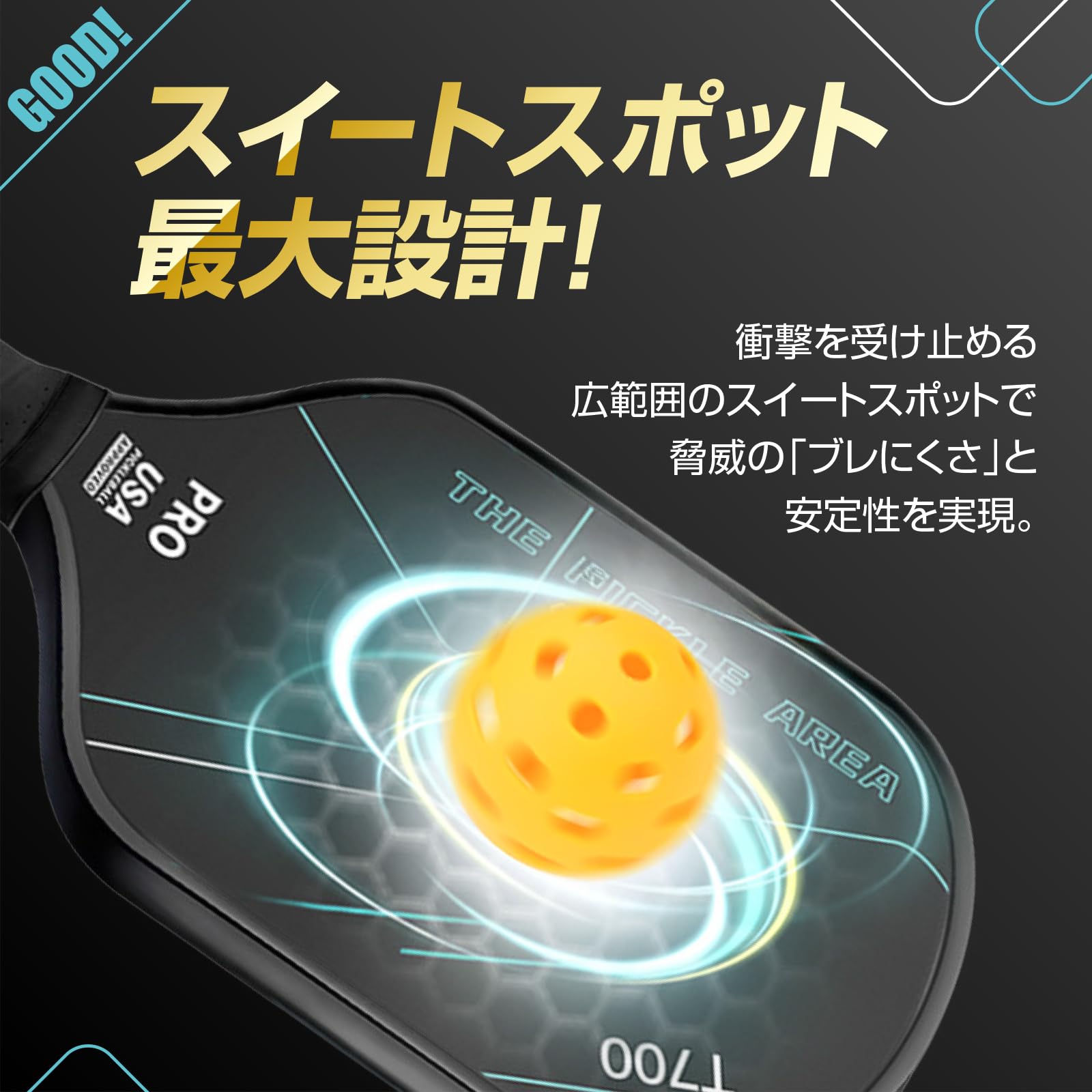 Amazon.co.jp: Newsones ピックルボール パドル セット カーボン