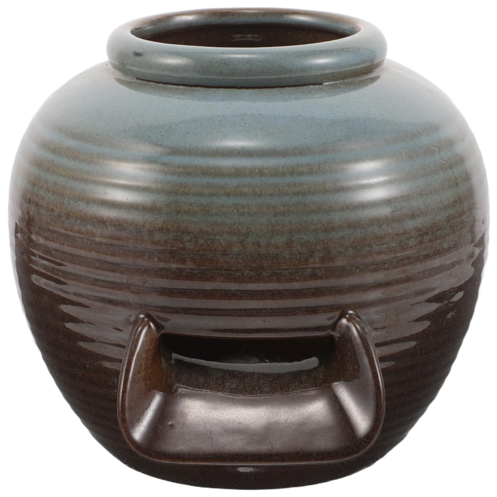Toyvian Fontaine à Jet d'eau en Pot Céramique Moyen Fontaine Décorative Résistante aux Intempéries pour Terrasse et Jardin Décoration d'Aquarium Cascade Naturelle Élément Paysager