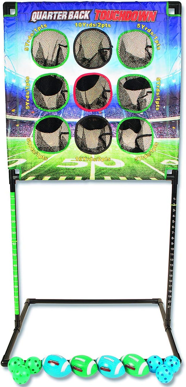 Kid Agains Quarterback Touchdown Grand Slam Toss Challenge & Skills Game, Colors and Packaging May, Multi