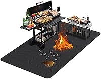 TAOMAND 76x52 Inch Extra Large Fireproof Grill Mat - Double-Sided, Waterproof, Oil-Proof BBQ Protector for Deck, Patio, Fire Pit