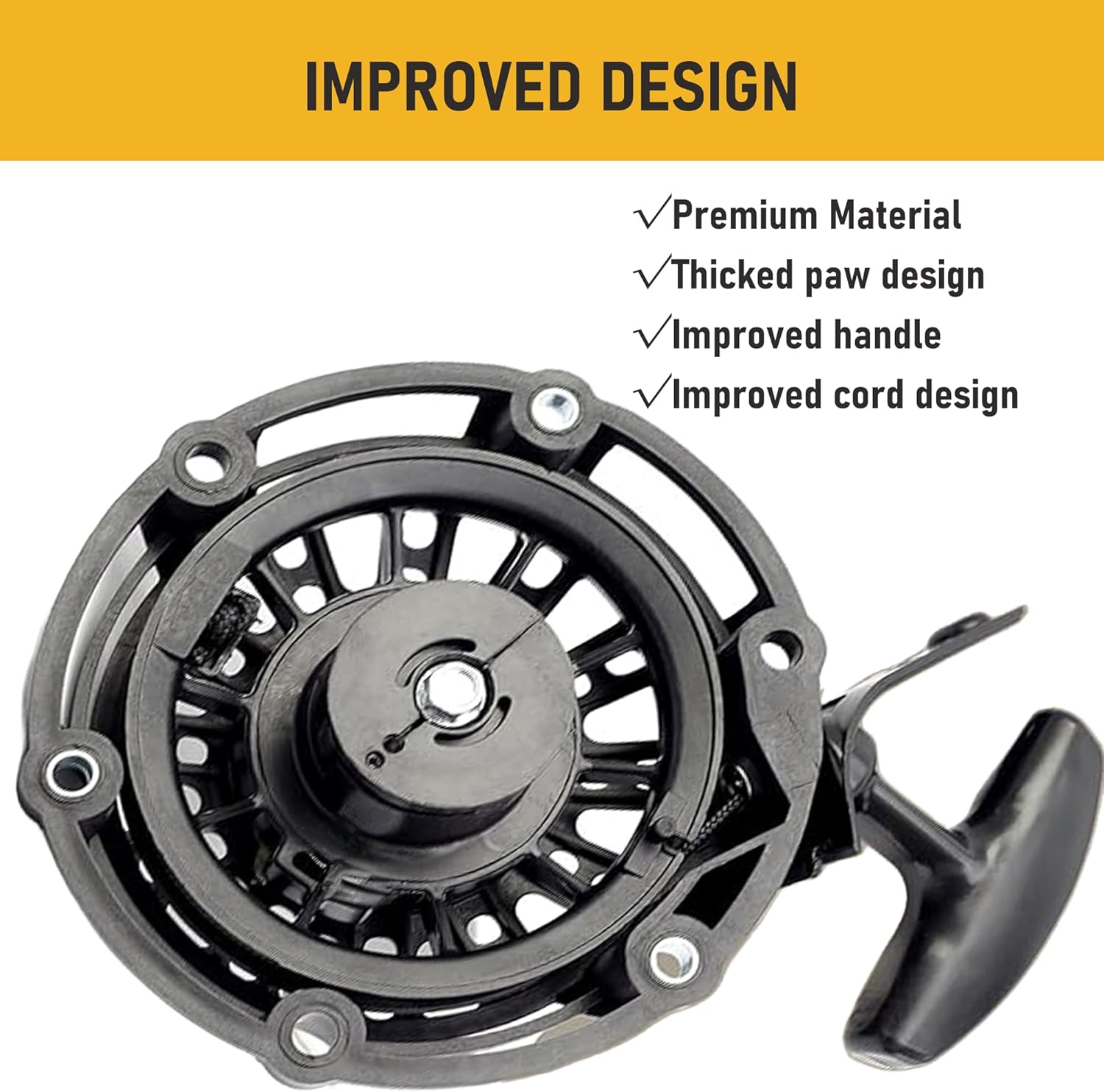 Recoil Starter Assembly Compatible for Champion Part#100075051-0001 and Radley 2500 Watt Inverter Dual Fuel Generator. Recoil Spring for Ryobi 636996002 RYi2300BTA RYi2300 RYi2300BT