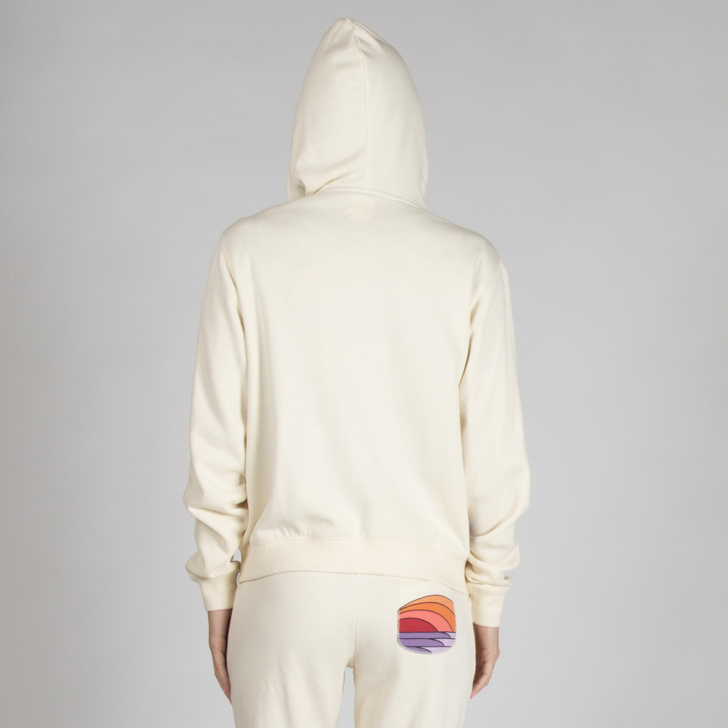 Salt Life Saltsations - Sudadera con capucha con cremallera frontal para mujer, Marfil, M