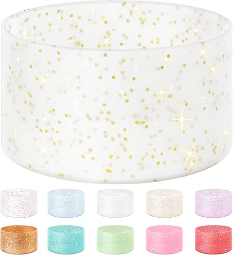 Miniatura 1 de Vmini Funda protectora de silicona con purpurina, compatible con vaso Stanley de 20 a 40 onzas y botella de agua Hydro Flask de 12 a 24 onzas y más