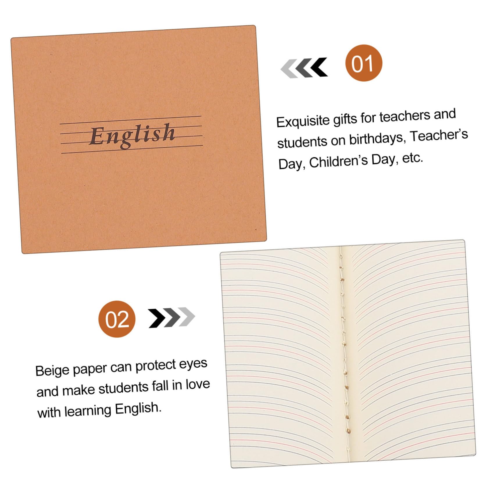 SEWACC Notizbücher 10 Stück-pack aus Papier, Schulhefte zum Schreiben | Schulanfang Deko, Übungspapier für Handschrift, Handschriftbücher für Lehrer und Kinder