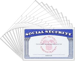 10 Pack Social Security Card Protector Sleeves, Ultra Clear & Durable 31Mil Waterproof SSN/New Medicare/Credit Card Holder, Soft ID/Debit/Credit/Business Card Holder
