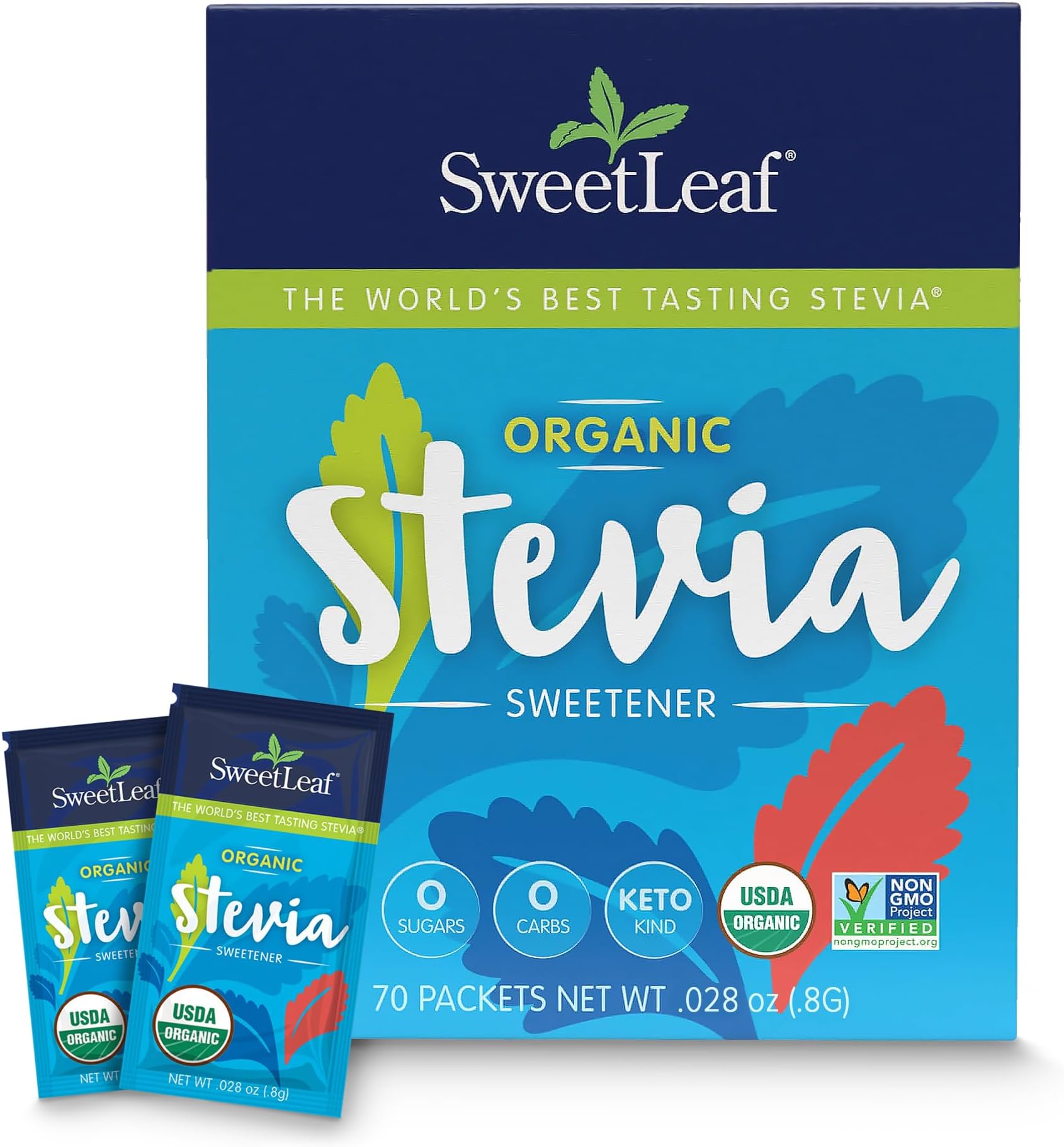 Wisdom Natural Organic Stevia Sweetener, 70 Count (Pack of 1)