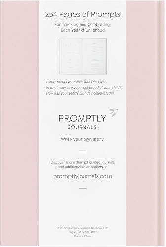 Miniatura 2 de Promptly Journals - Cuaderno de historia de la infancia, cuaderno de recuerdos para bebés desde el embarazo hasta los 18 años (lila en polvo)