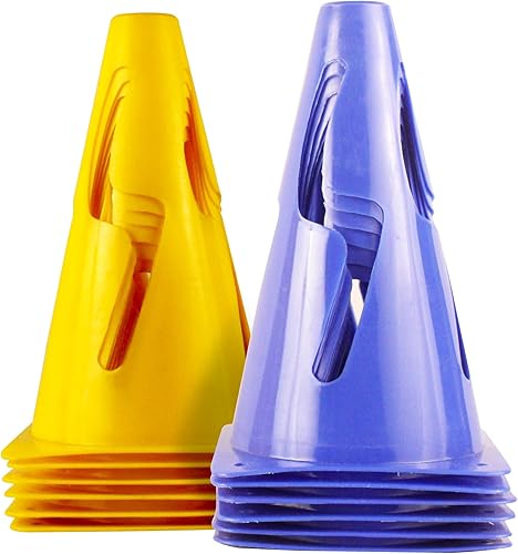 GSi Hurdle Training Cones  Multi Pack Sets  Dual Purpose Agility Cones with Holes  Ideal for Soccer, Kids, Dog, and Sports Training