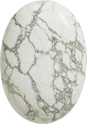 Amazing Gemstone Cristales de Howlita y Piedras Curativas - Cristales de Piedra de Palma Grandes Piedra - Cristal para Buena Suerte, Energía