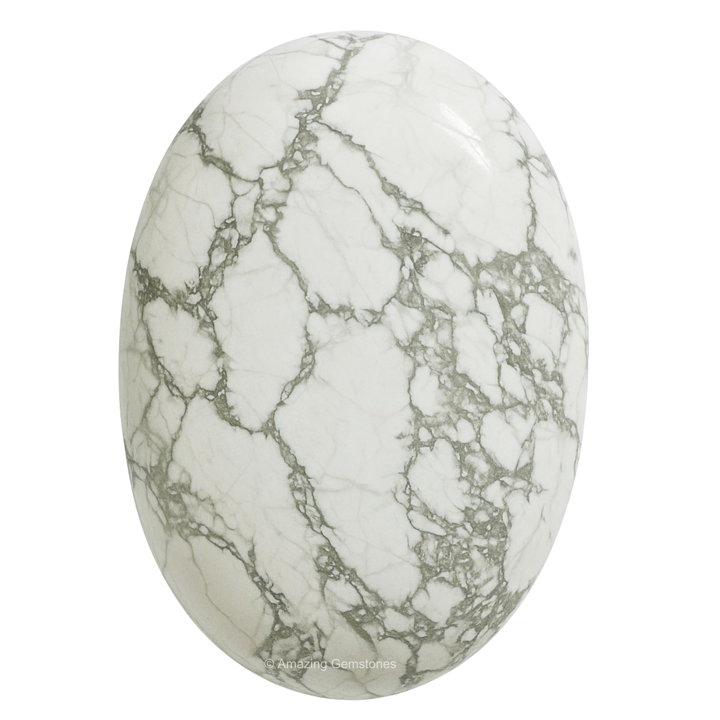 Howlite Crystal Palm Stone, 45-50mm Large Meditation Healing Crystal