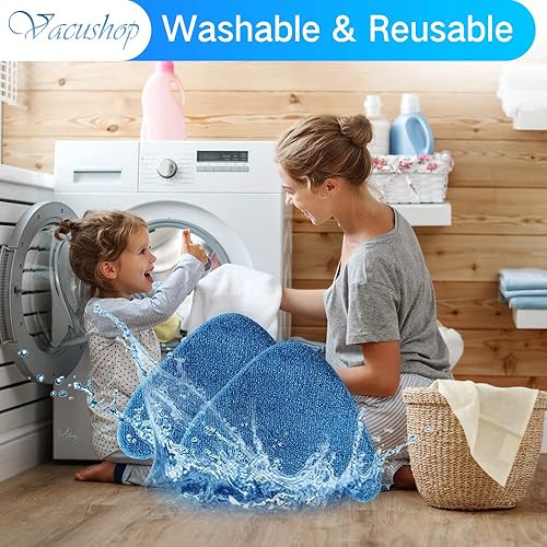 Miniatura 6 de Accesorios de repuesto para aspiradora Hoover WH21000 Almohadilla de fregona reutilizable de microfibra suave x4