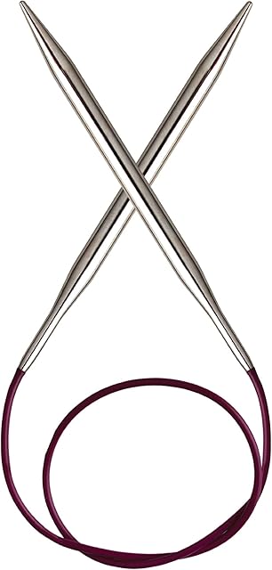 KnitPro 40 cm x 4 mm Nova Fixed Circular Needles, Silver