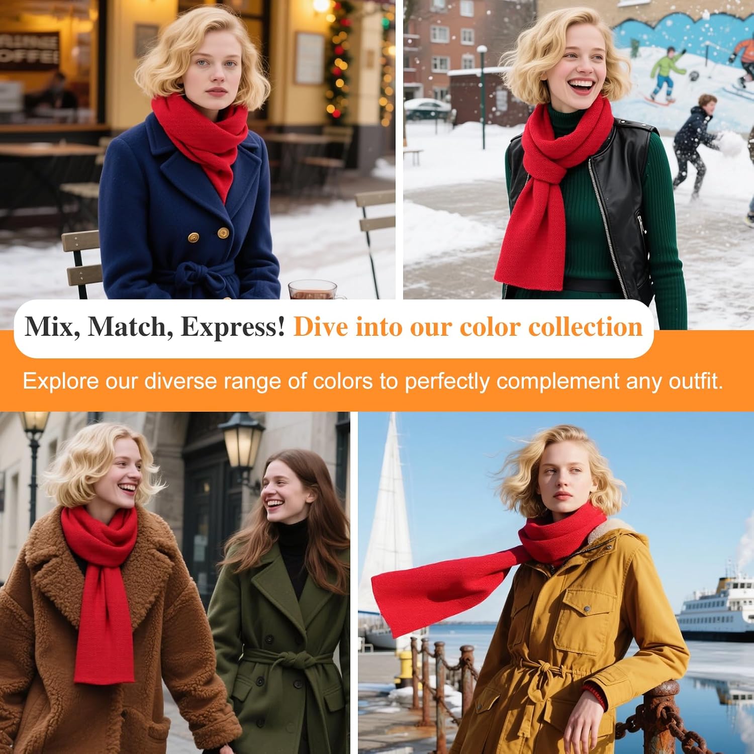 Luxury 100% Cashmere Scarf for Women & Men, 59''x10'' Extra Warm Winter Scarf, Blanket Scarves in Premium Gift Box