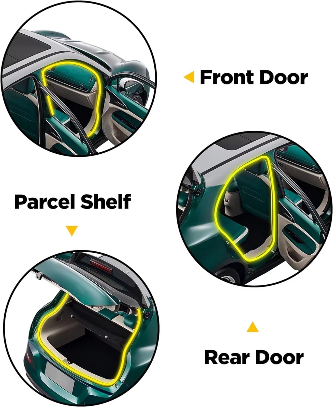 Strisce di Tenuta in Gomma per Auto, Portiere, Barche, casa, sigillanti in Gomma, Striscia di Tenuta insonorizzante Universale da 3 Metri con bulbo Laterale in PVC