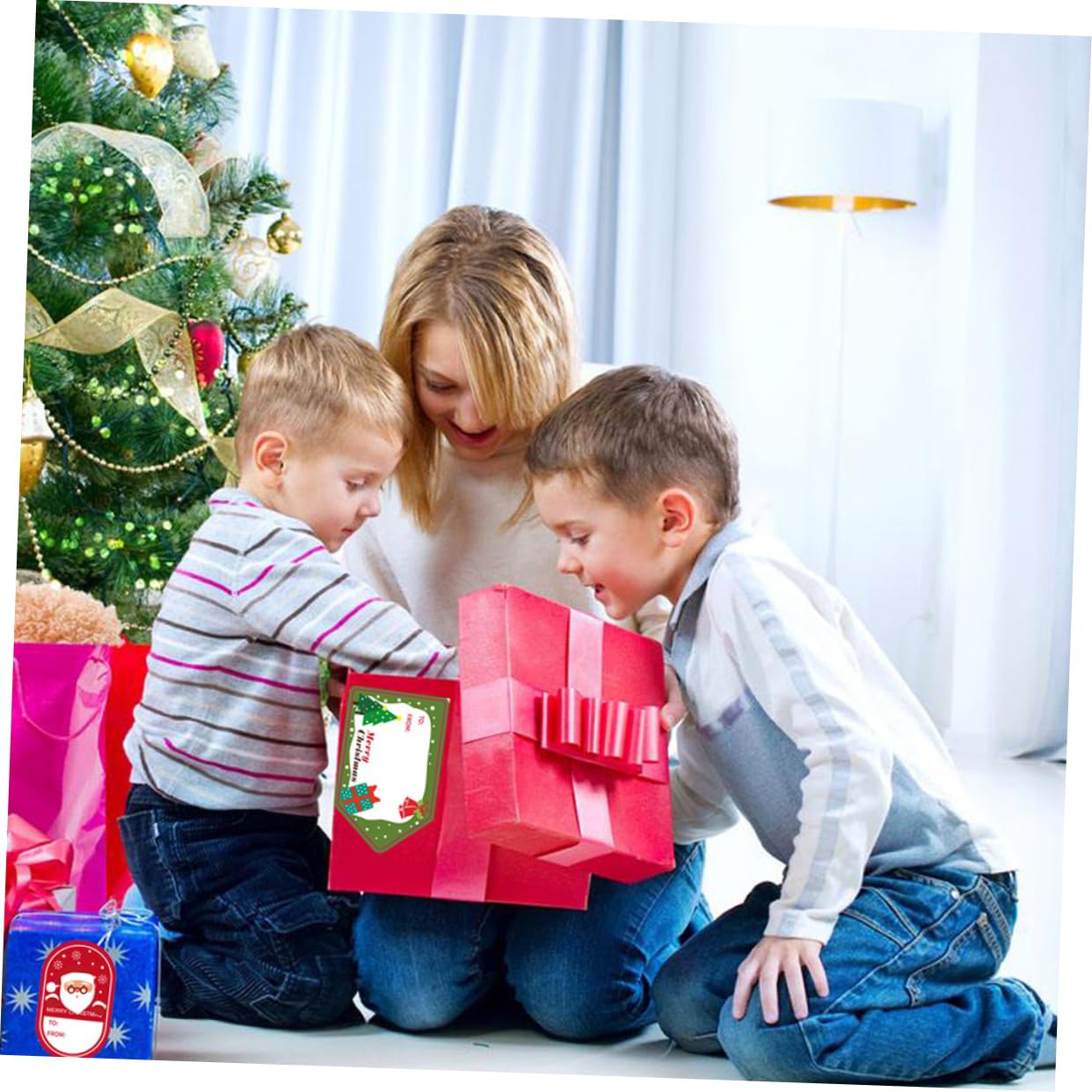 SHINEOFI 36fogli Etichette Adesive Natalizie Per Stickers Festivi Per Confezioni e Decorazioni Per Biglietti e Scatole