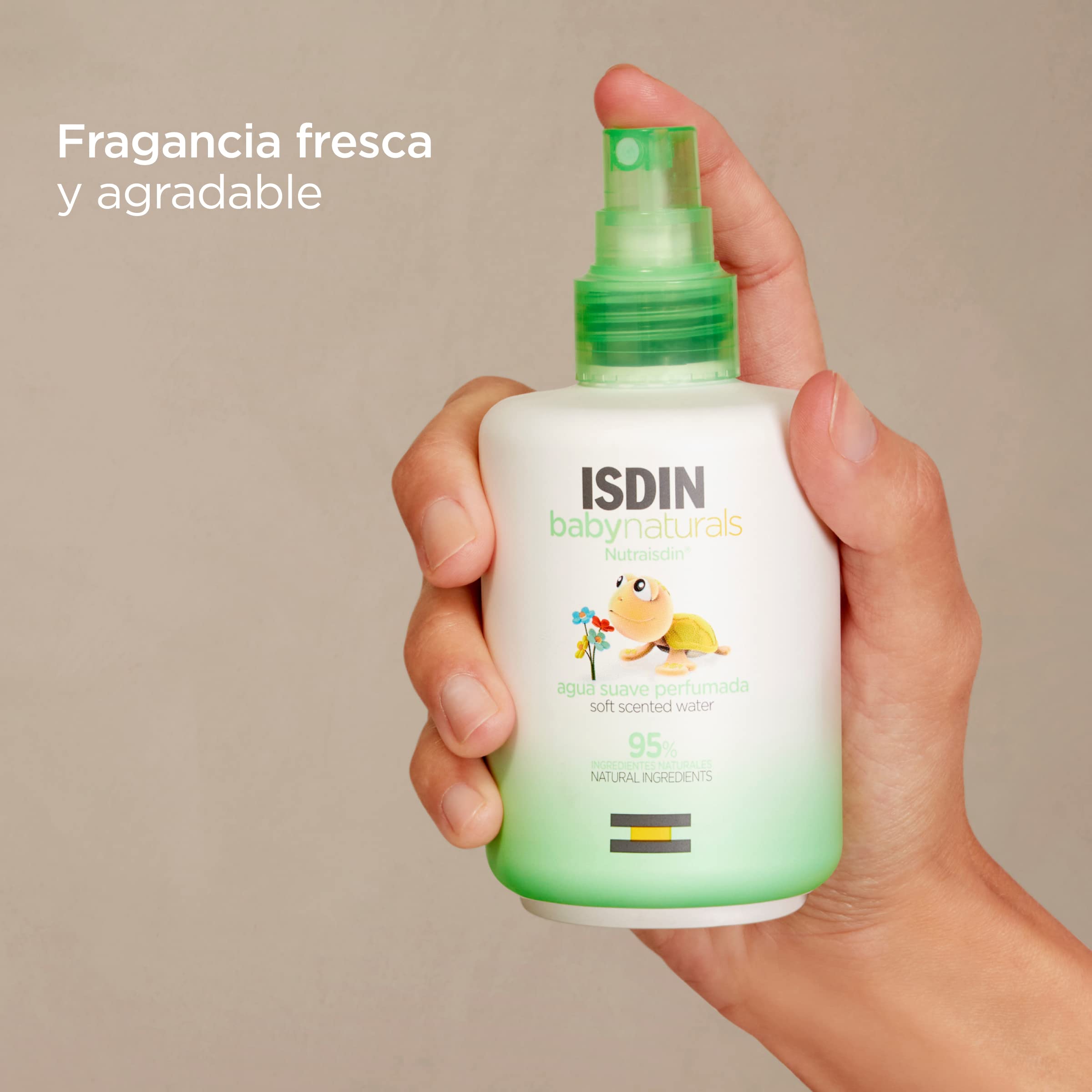 ISDIN Baby Naturals Agua Suave Perfumada, Colonia para Bebé Sin Alcohol, con un 95% de Ingredientes de Origen Natural, 200ml