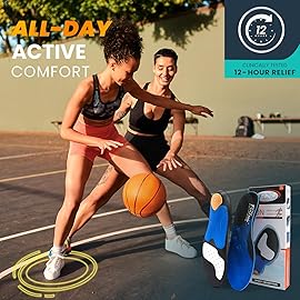 PCSsole Comfort Running Insoles for Flat Feet - Orthotic Inserts with Medium Arch Support for Daily Wear, Sports & Anti-Fatigue - Shock Absorption, Stability, Foot Pain Relief for Men & Women