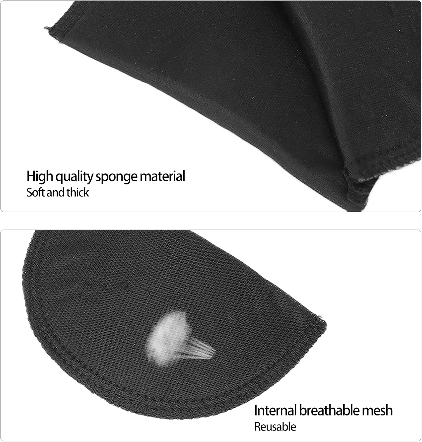 Ymiko Shoulder Pads, Shoulder Enhancer Sewing Supplies 1 Pair Breathable Sponge Pads Soft Sponge Shoulder Pads Anti Skid Thicken Shoulder Pads Sewing Set in Shoulder Pads for Blazer T-Shirt Clothes